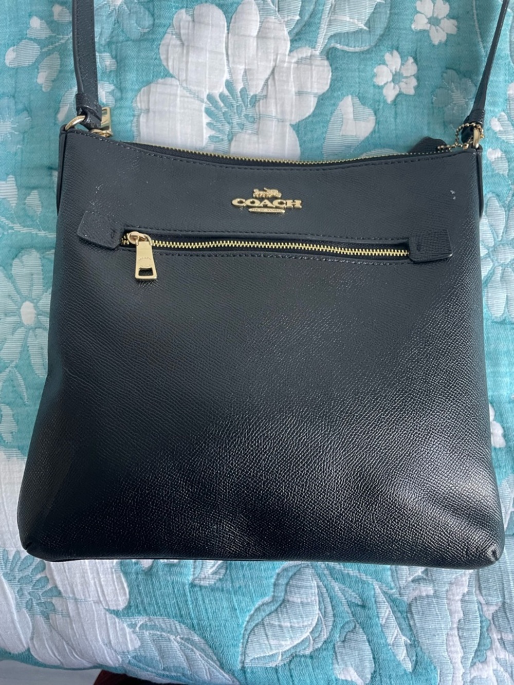 Coach Black Leather Rowan File Bag - Picture 7 of 7